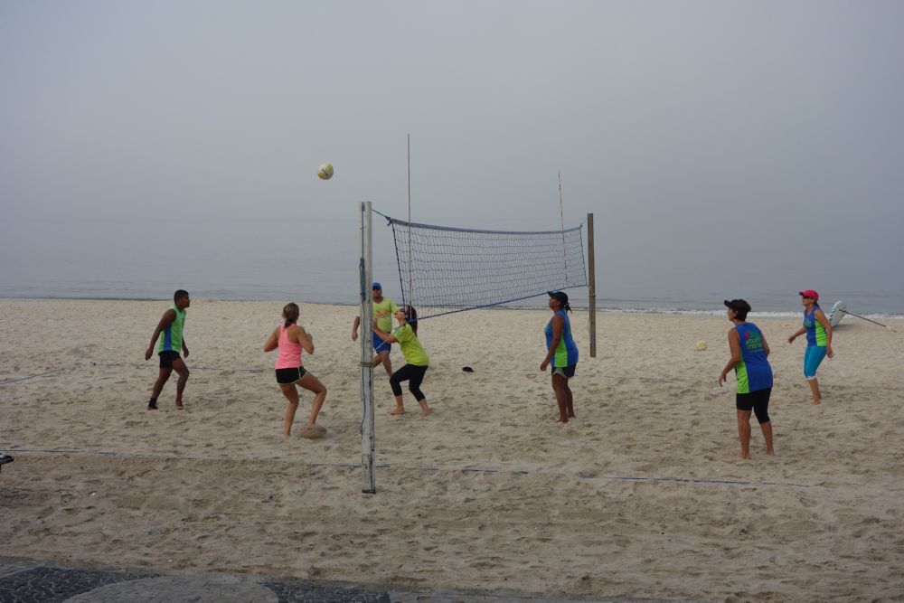 Beach volleyball.