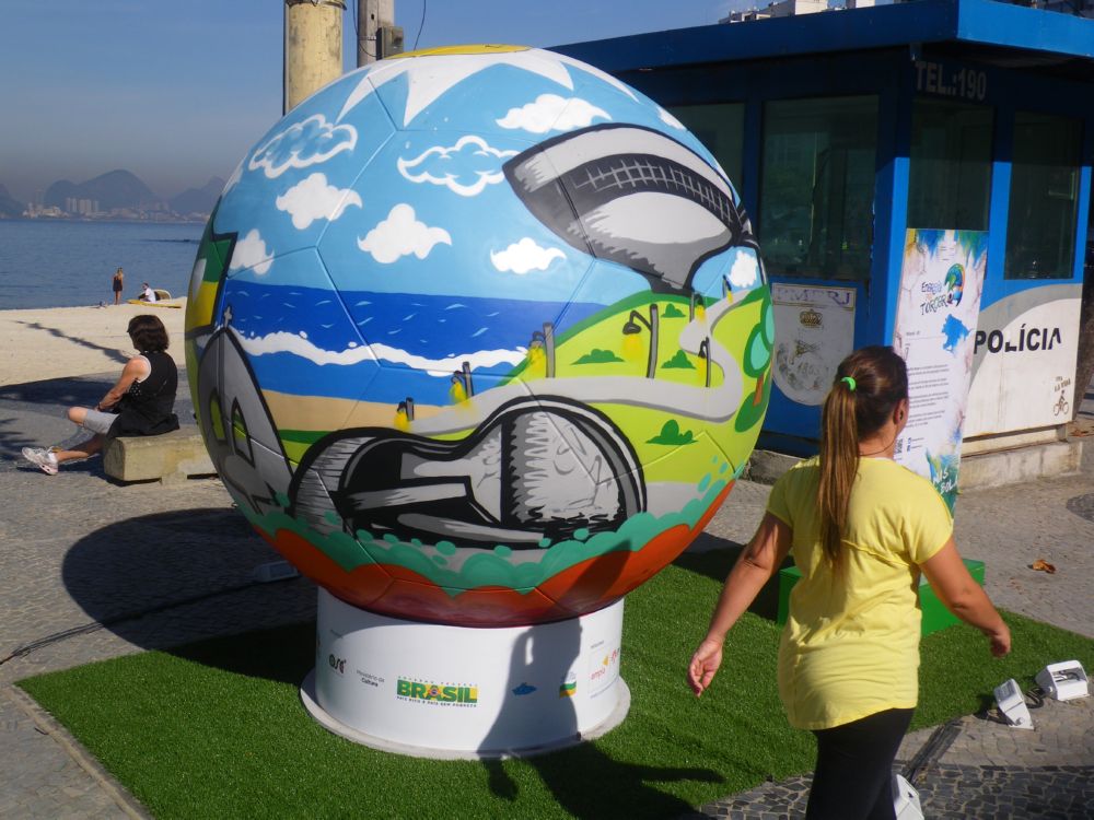 New addtion:  Giant painted soccer ball