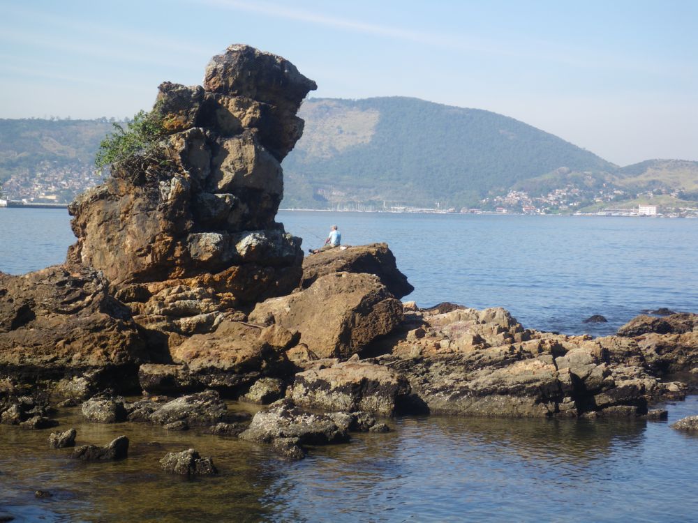 Fisherman on the rocks