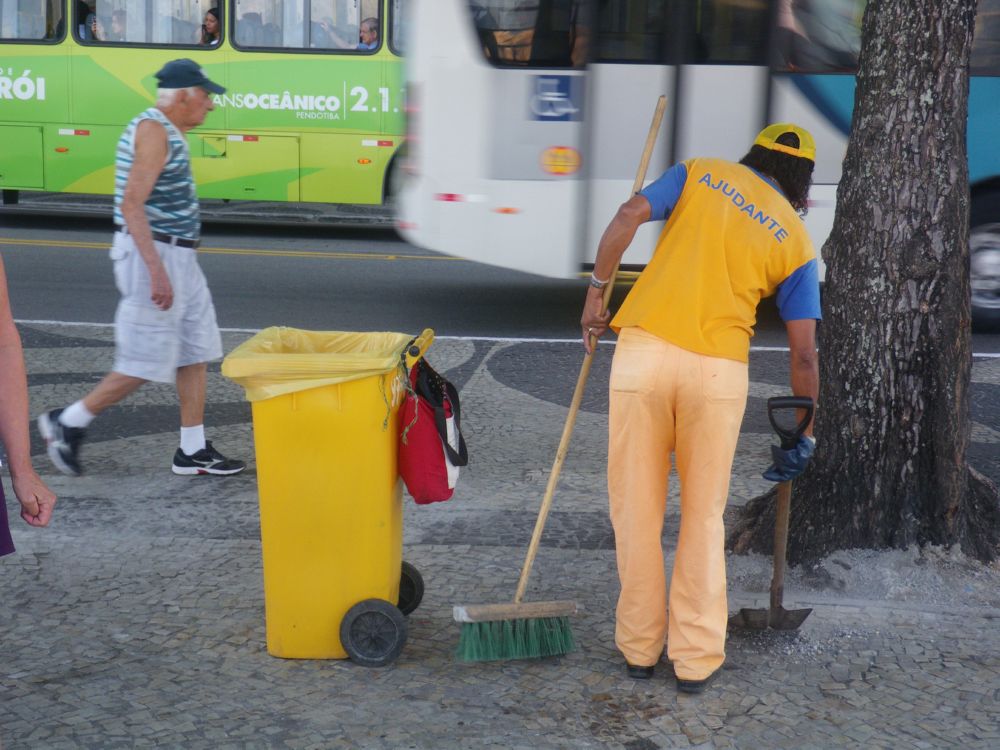 Lots of people are employeed to keep the streets and sidewalks clean and beautiful.