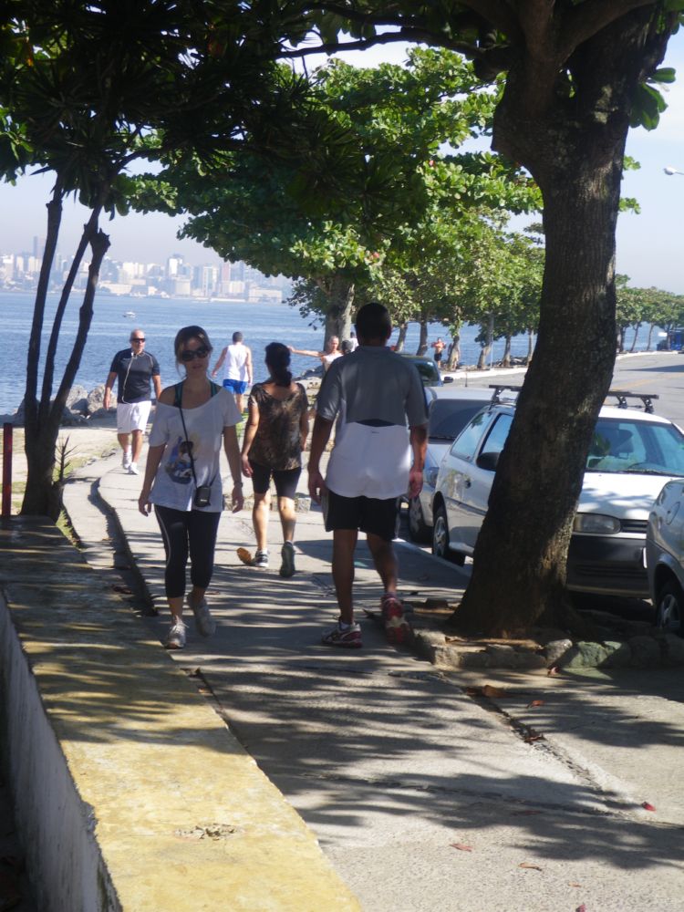 If we kept walking we would be at the university in about 5 minutes.  