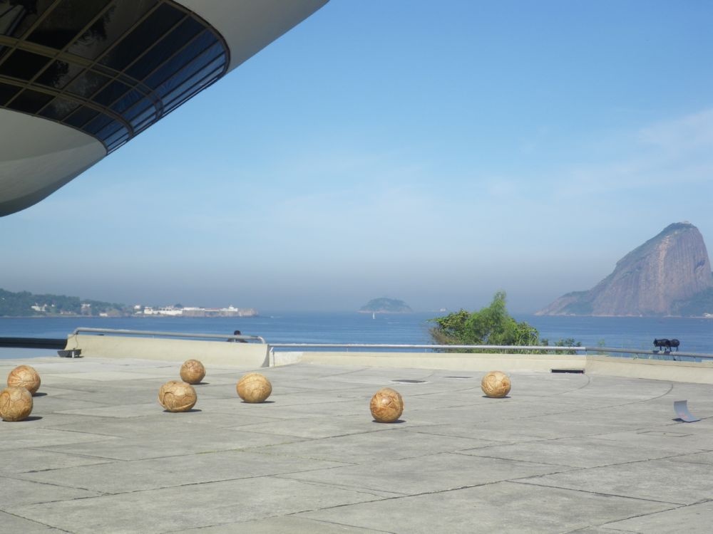 The view from the museum terrace is spectacular . . .
