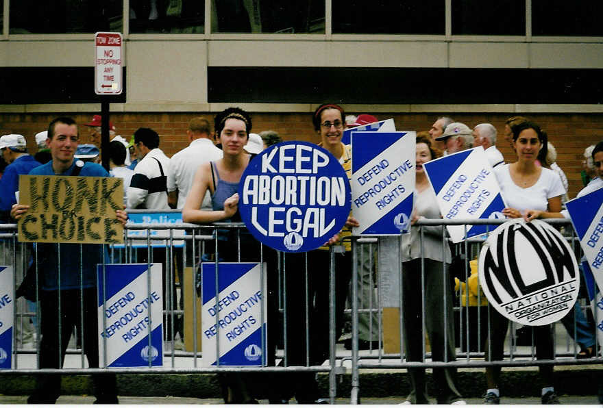 Outside a family planning clinic in Boston