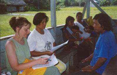 Luci Fernandes among the Kichwa