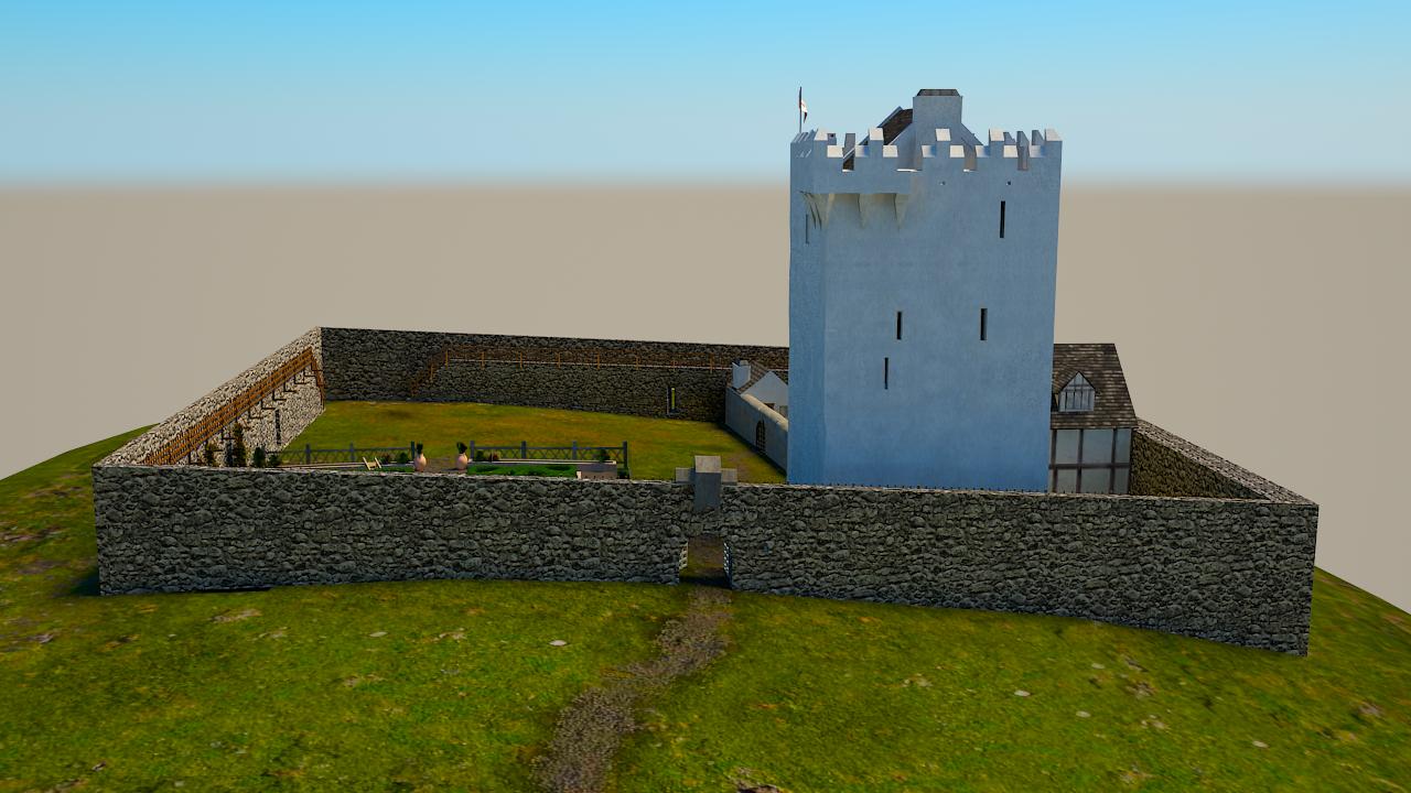 Tower House and bawn wall