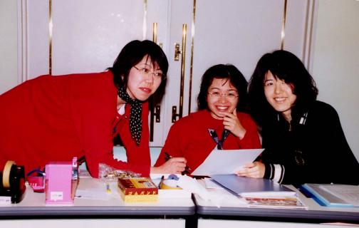 Teachers Ayako Fujiwara, Keiko Nozawa, and Keiko Kawamura